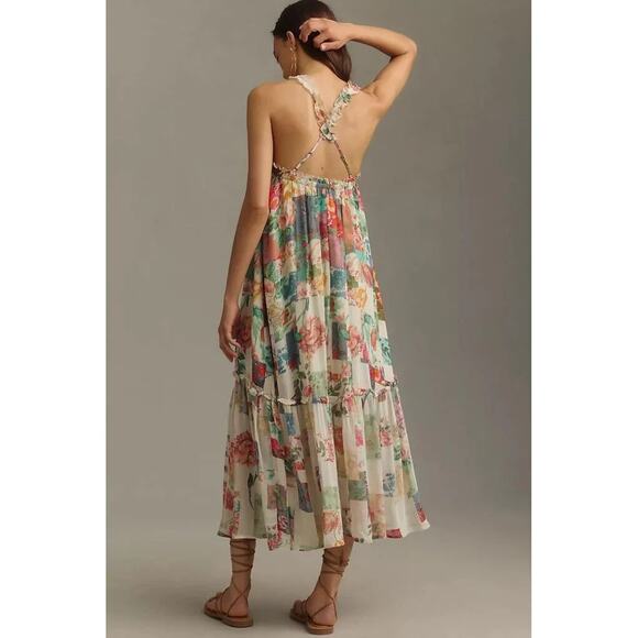 Anthropologie Floral Midi Dress - Multicolor - Picture 5 of 11